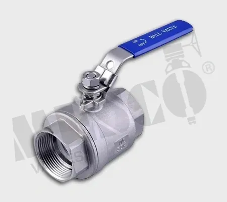 Stainless steel screwed end ball valve with lever – SS ball valve manufacturer India