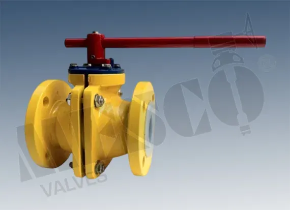Teflon PTFE lined flanged ball valve