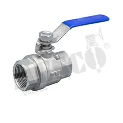 Stainless steel threaded screwed end two way ball valve